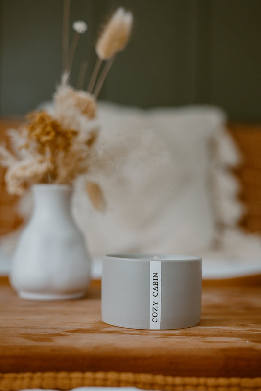 Cozy Cabin Ceramic Jar