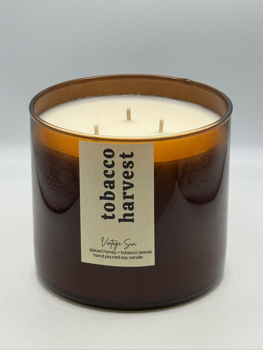 Tobacco Harvest 3 Wick Jar